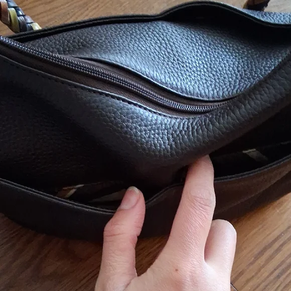 Brighton Dark Brown Leather Hobo Bag - Picture 3 of 12